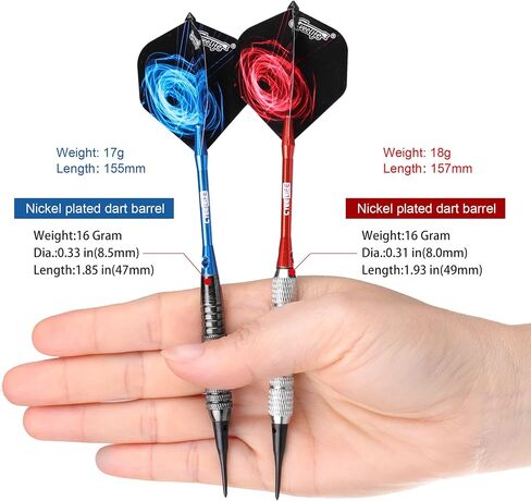 CyeeLife 18 Gram Soft tip Darts with 2Designs,4 Colors Aluminium shafts with Rubber Rings,100 Extra Tips and Dart Tool in Saudi Arabia