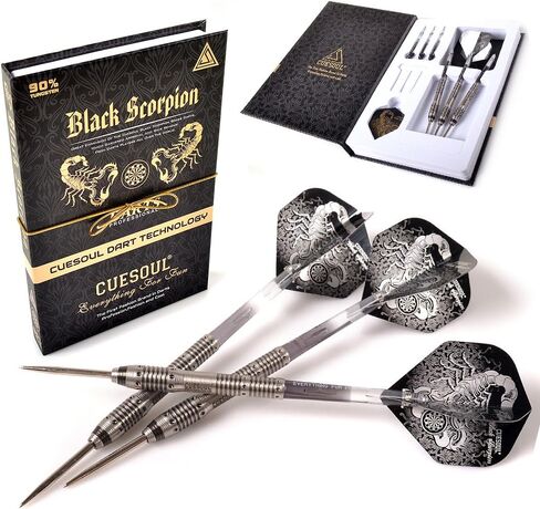 مجموعة سهام من CUESOUL Black Scorpion 22/24/26 جرامًا من الفولاذ التنغستن، برميل مع لمسة نهائية مطلية بالتيتانيوم in Kuwait