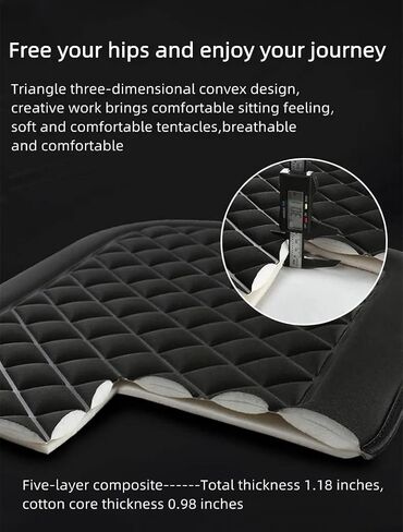 3D Decompression Car Seat Cushion Breathable and Comfortable Driver Seat Cushion Non-Slip Car Seat Pads for Car,Truck,SUV,Truck,Etc (Single piece, Coffee) in Saudi Arabia