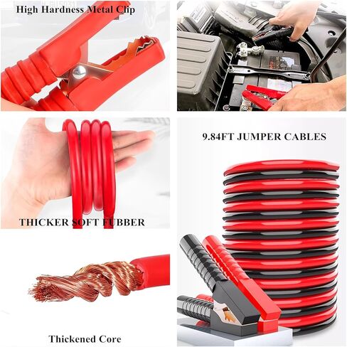 مجموعة أدوات السيارة للطوارئ على جانب الطريق، مجموعة أدوات أمان السيارة في حالات الطوارئ مع كابل توصيل، مثلث تحذير عاكس، إلخ in Kuwait