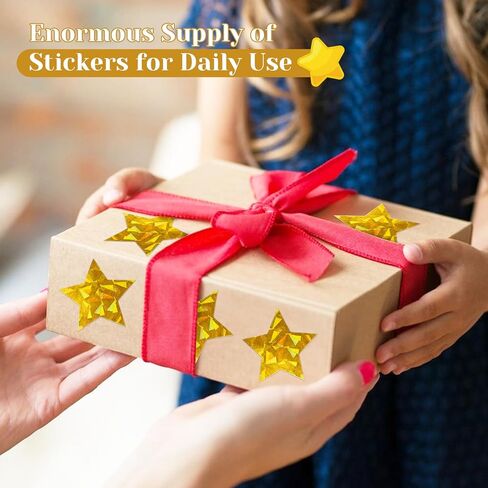500 قطعة من ملصقات النجوم الذهبية المجسمة لمكافآت الأطفال، ملصقات رقائق معدنية لامعة ذاتية اللصق مقاس 1 بوصة، ملصقات نجوم لامعة، ملصقات مخطط سلوك المكافآت لطلاب المدارس والمعلمين in Kuwait