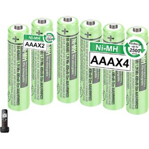 Power Up Your Devices 6-Pack AAA Rechargeable Batteries Bundle