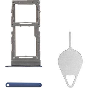 Sim Card Tray Replacement for Samsung Galaxy A71 5G (Single SIM Version) Prism Cube Blue Card Tray Slot Holder Bracket Adapter with Needle Ejector for A71 5G SM-A716U SM-A716U1