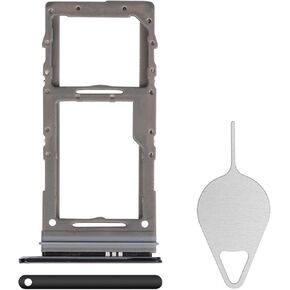 for Samsung Galaxy S20+ 5G Sim Card Tray Replacement (Single SIM Version) - Cosmic Black Card Tray Slot Holder Bracket Adapter with Needle Ejector for S20 Plus 5G SM-G986U