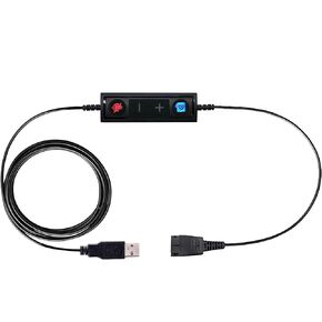 TruVoice USB Adapter Compatible with Any Jabra Quick Disconnect (QD) Wired Headset and Includes Volume Control and Mute Functionality (Connects Headset to PC, Laptop and Softphones)