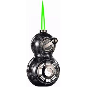 Gourd Torch Lighter - Windproof Butane Lighters, Green Jet Flame, Gift Box Packaging, Refillable, Flame Adjustable, for Men.(Gas Not Include)