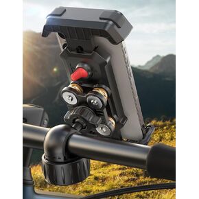 JOYROOM Bike Phone Holder Mount, [Anti Vibration] [2025 Upgrade] Motorcycle Phone Mount, Bicycle Phone Holder for All 4.7-7.0" Phones,Bicycle Accessories, Handlebar Phone Mount for iPhone Samsung