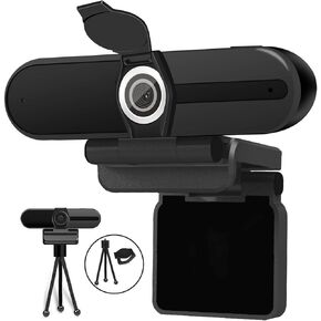 4K Webcam, Webcam 8MP HD Computer Camera with Microphone, Pro Streaming Web Camera with Privacy Shutter and Tripod, Desktop Laptop USB Webcams
