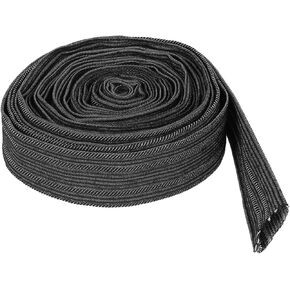 7.5M Nylon Denim Cable Cover, Expandable Cable Sleeve, Hydraulic Hose Sleeve Torch Cover, Wrap Chain Holder Protector Welding Cable Flexible Protective Cable Cover