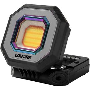 Camping Light Work Light 10000mAh 1500LM Rechargeable Magnetic 5 Modes Flood Light IPX5 Waterproof Portable Clamp Light for Outdoor, Emergency, Repairing, Fishing, Power Outages (Gray)