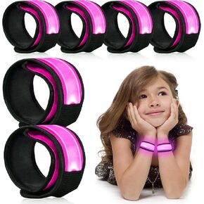 6 PCS LED Bracelets, LED Light Up Bracelets, Green LED Wristbands, Led Slap Bracelets for Walking, Running, Jogging, Concerts, Sports, Camping, Sporting Events, Party, Rave Accessories
