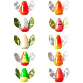 Pack of 10 Fishing Oval Foam Trout Float Spinner Rigs Fly Fishing Pompano Catfish