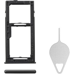 for Samsung Galaxy A42 5G Sim Card Tray Replacement (Single SIM Version) Prism Dot Black Awesome Black Card Tray Slot Holder Bracket Adapter with Needle Ejector for A42 5G SM-A426U SM-A426U1