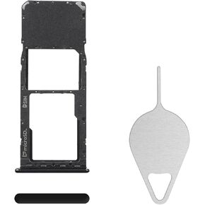 Sim Card Tray Replacement for Samsung Galaxy A50 (Single SIM Version) Black Card Tray Slot Holder Bracket Adapter with Needle Ejector for A50 SM-A505U SM-A505U1