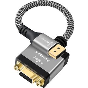 DisplayPort to VGA Adapter, DP Male (Source) to VGA Female (Screen) Gold-Plated Plug & Aluminum shell Converter Connector Supports 1080p@60Hz Compatible with Monitor, PC, Laptop, Desktop, Projector in Kuwait