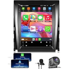 4G+64G Car Stereo for Cadillac Escalade 2007-2014, 9.7'' Head Unit Stereo Support Wireless CarPlay+Android Auto, GPS Navigation, Bluetooth5.2, 1080P Rear Camera, Touch Screen, FM Radio, SWC+MIC