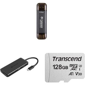 Bundle of Transcend TS512GESD310C + TS-HUB5C + TS128GUSD300S