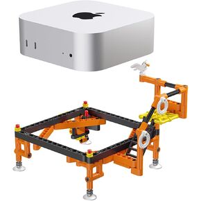 Mac mini M4/M4 Pro Stand,Drilling Platform Stand,Funny Mini PC Holder–Building Block,DIY Assembly Bracket for Easier Startup