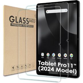 WD&CD 2 Pack Screen Protector Compatible with Onn 11" Tablet Pro (2024 Model), Case Friendly Tempered Glass for Onn 11inch【Anti Scratch 】【Anti Bubble】【High Definition】