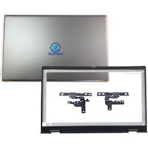 استبدال الكمبيوتر المحمول LCD الخلفي الغطاء الخلفي الغطاء الخلفي مع مفصلات وإطار الإطار الأمامي لـ Dell Inspiron 15 Pro 5510 5515 0Chfvw CHFVW 05WK5X Silver