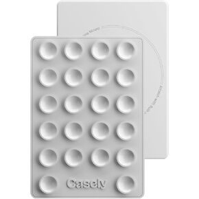 Casely Grippy | Silicone Suction Phone Mount Compatible with MagSafe White