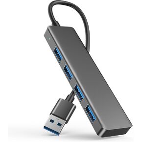 USB 3.0 Hub, IIOZO 4 Port USB Hub Splitter, Portable USB Adapter Mini Multiport Expander for Laptop, Xbox, Flash Drive, HDD, Console, Printer, Camera, Keyborad, Mouse