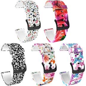 5 Pack Bands Compatible with Garmin Vivoactive 5 Intended for Amazfit Active 2 1 Smartwatches Silicone Strap