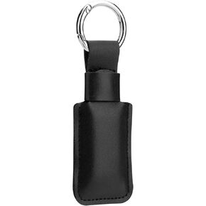 Microfiber Leather Small Sized USB Flash Drive Case, Anti Lost Mini USB Flash Drive Holder Protector with Keychain, Portable Storage Carrying Case for Mini Thumb Drive (1PC, Black)