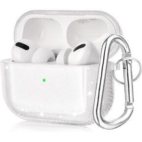 KOREDA Protective Cover for AirPods Pro 2nd Generation/1st Generation, Soft Clear Shockproof and Anti-Fingerprint Case with Keychain for AirPods Pro