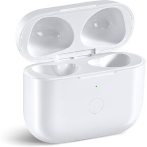 Wireless Charging Case Replacement Compatible with AirPod 4, Air Pod 4 Charger Case with Bluetooth Pairing Sync Button,Without Earbuds, White