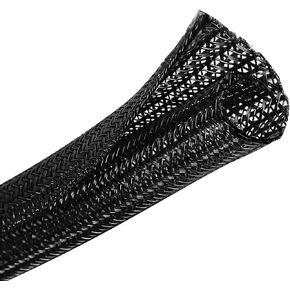 سلك سلك سلك سلك أنابيب نول ، 25 قدم - 1/4 بوصة كبل الأكمام تقسيم الأكمام لكابل USB ， كبل الصوت الكهربائي كابل الصوت