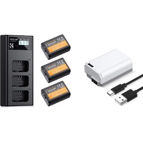 NP-FW50 Battery Charger Set and USB-C NP-FW50 Battery