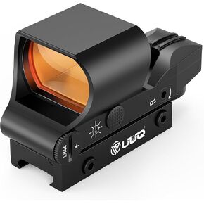 UUQ 1x28x40mm Red Dot Sight Reflex Sight, Red Dot Optics, 4 Adjustable Reticles Sight for 20mm Picatinny Rail, Absolute Co-Witness