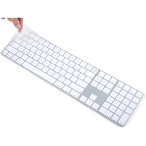 Keyboard Cover Skin for 2024 New Magic Keyboard with Touch ID and Numeric Keypad Model A3119 Ultra Thin Keyboard Protector, 2024 Magic Keyboard Accessories, Clear