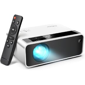 Mini Projector, 2025 Upgraded Full HD 1080P Projector, 15000 Lux Movie Projector Compatible with iOS/Android Phone/Tablet/Laptop/PC/TV Stick/Box/USB
