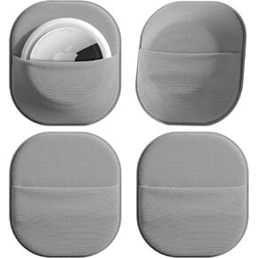 AirTag Holder Case 4 Pack - Protective Stick-On Cover Airtag Case Compatible with Apple AirTag for TV Remote, Luggage, Bike, Laptop Accessories (Black)