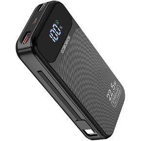 Portable Charger with Built-in Cables, 27000mAh Power Bank for Phone, Fast Charging USB C Battery Pack, Travel Essentials Powerbank Compatible for Smartphone Tablet etc