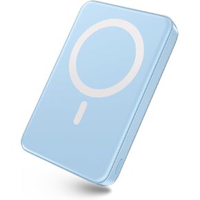 for Magsafe Battery Pack, 10000mAh Magnetic Portable Charger with USB C Cable 20W PD Fast Charging, Slim & Lightweight Wireless Power Bank for iPhone 16/15/14/13/12 Series - Blue
