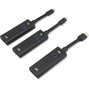 ClearClick Present+Share (4K USB-C Edition) - Wireless Presentation & Video Broadcasting System for Laptops & Smartphones (Two 4K USB-C Transmitters, One 4K HDMI Receiver)