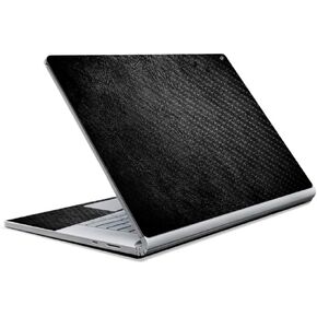 MightySkins Carbon Fiber Skin for Microsoft Surface Book 2 13" (2017) - Black Leather,Protective, Durable Textured Carbon Fiber Finish,Easy to Apply, Remove, and Change Styles,