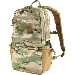 Tactical Backpack with Carbon Frame,15L Daypack 500D Durable Water-Resistant Pack W/ 16" Laptop Sleeve Multiple Organizational Compartments EDC Out bag for Hiking Camping Travel