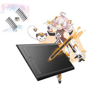 GAOMON M10K 2018 Drawing Tablet & Nibs for AP31 Passive Pen Only