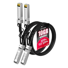 كابل SFP+ DAC ، كابل SFP 10GBASE-CU ، كابلات Twinax Twinax السلبية المتوافقة مع Cisco SFP-H10GB-CU0.5M ، Ubiquiti Unifi ، Fortinet ، Huawei ، Linksys ، Netgear و Meraki ، 0.5m (1.64f)
