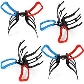 4 Pack 3 Claw Metal Fish Pliers Gripper Non-Slip Control Clamp Control Forceps Lightweight Fishing Accessories