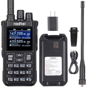 Radtel RT-900 8W Multi-Band Ham Radio Walkie Talkie, 256CH VHF/UHF Two-Way Radio, Air Band, NOAA, Marine & River for Outdoor, Emergency, Aviation Communication (None-Bluetooth Version)