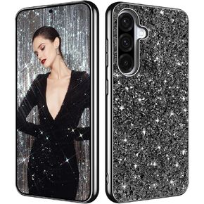 Galaxy A36 Glitter Case for Samsung Galaxy A36 5G Phone Case for Women Girls, Slim Ultra Thin Matte Back Shockproof Protective Cover for Samsung A36 5G, 6.6" Crystal Bling Case (Blue) in Kuwait