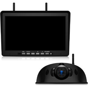 10.1" RV Backup Camera Wireless System Plug and Play, Pre-Wired for Furrion RV Trailer Camper Motorhome, HD 1080P DVR Monitor with Rear View Camera, IR Night Vision IP69K Waterproof, BY5