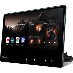 15.6 بوصة 4K Android.13 شاشة مسند رأس التلفزيون للسيارات للسيارات الخلفية للترفيه الخلفي ، دعم شاشة Link Wireless Link Link ، مع WiFi/Bluetooth/HDMI/USB/Video Player (4G+64G (2*PCS))