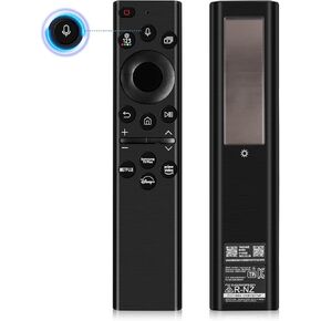 Solar Voice TV Remote for Samsung, BN59-01385A Replacement Remote with Bluetooth Rechargeable Solar Cell, Compatible with Samsung 2021-2023 Neo LED 4K Ultra HD TV, 4 Shortcut Buttons, Black