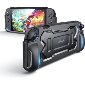JSAUX Protective Case Designed for Nintendo Switch 2 2025, TPU Grip Portable Cover Compatible for Switch 2 Case and Joypad Controller, Accessories with Shock-Absorption and Anti-Scratch Design-Black
